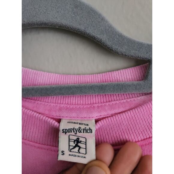 Sporty & Rich Pink/White Crewneck Sweatshirt | Size S‎ - Picture 4 of 5